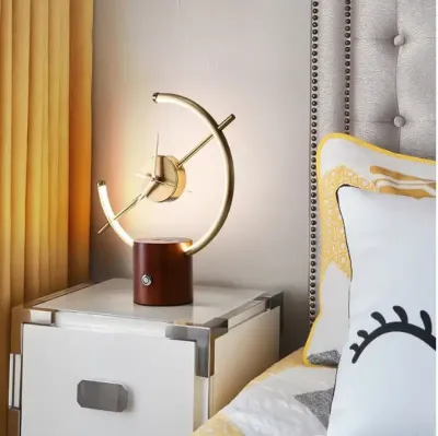 Creative Clock Dimmable Desk Lamp Wireless Charging Intelligent Dimming Table Lamp